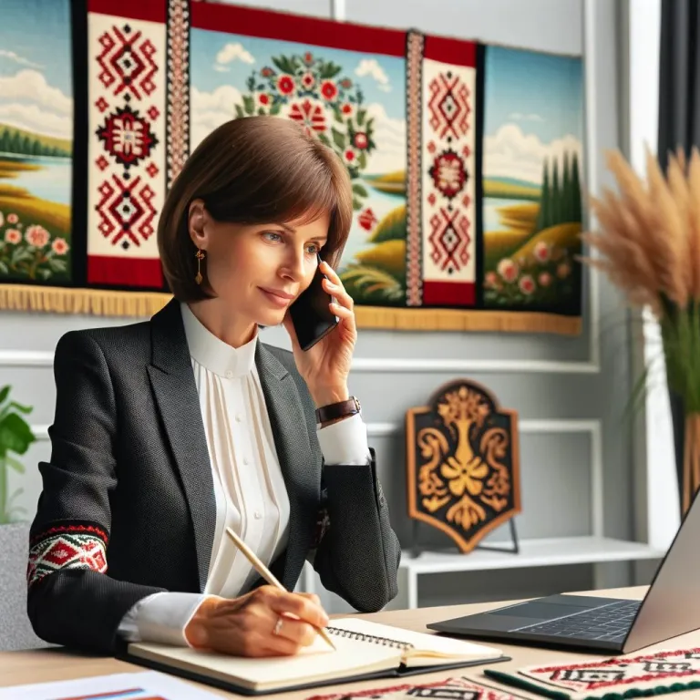 Belarusian translator providing interpretation services to remote client