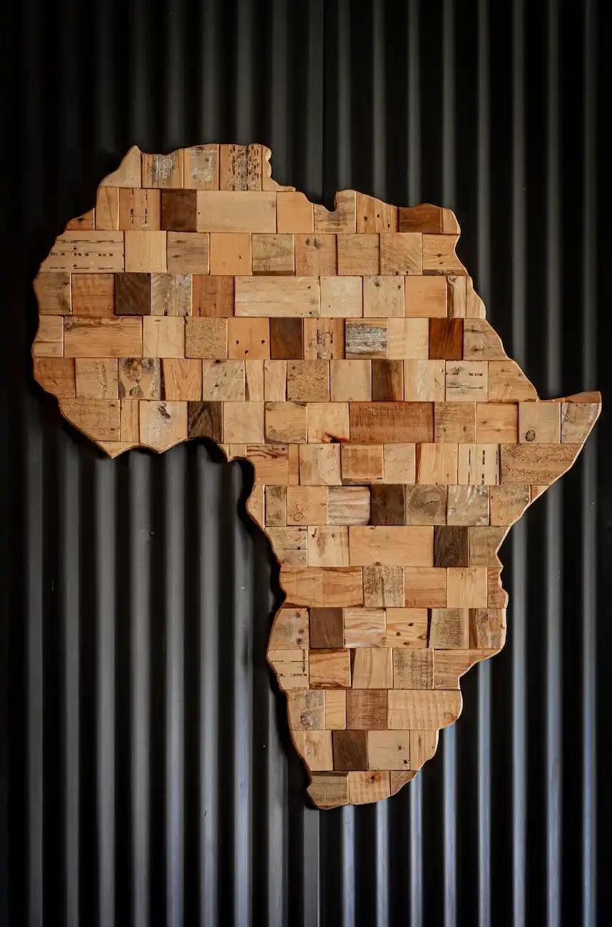 Wooden map of Africa against a dark background representing the Bajuni people's cultural heritage and geographical location
